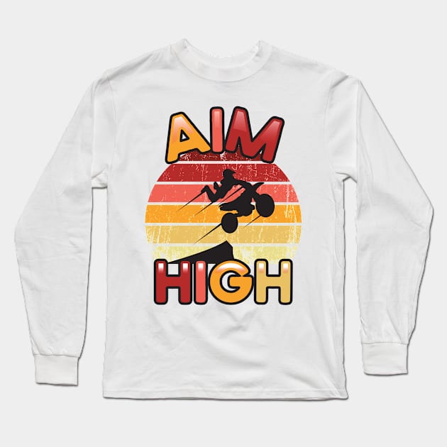 AIM HIGH MOTORBIKE JUMP Long Sleeve T-Shirt by MaveriKDALLAS